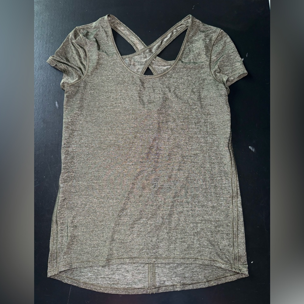 Heathered Gray Lululemon Cross-Back Top